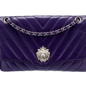Rare CHANEL Purple Leo Jumbo Flap Bag
